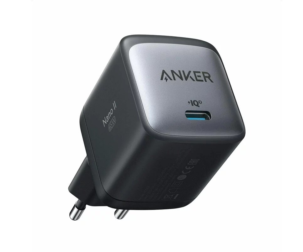 Сетевое зарядное устройство Anker PowerPort Nano II GaN 65W Чёрный