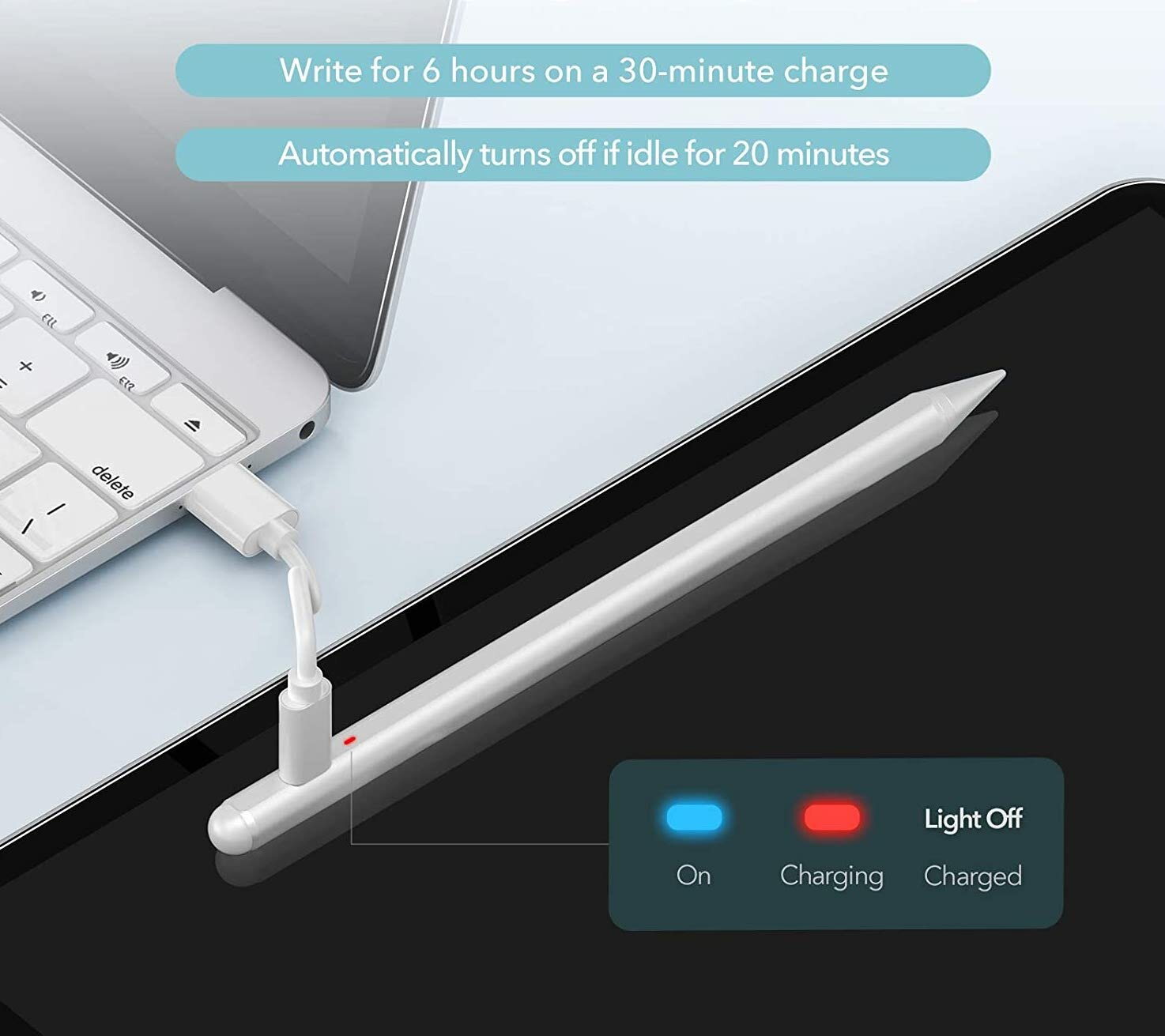 Стилус для iPad (от 2018 г и выше) ESR Digital Pencil Magnetic белый
