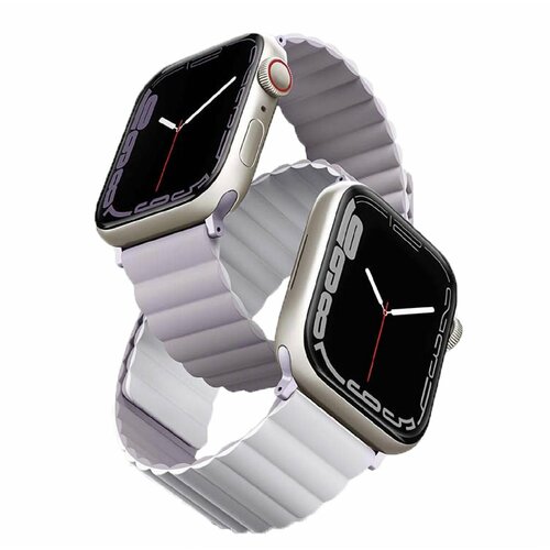 Ремешок Uniq для Apple Watch 38-41 mm Revix Reversible Magnetic Lilac/White ремешок uniq revix reversible magnetic для apple watch 42 44 45 49 mm серый оранжевый