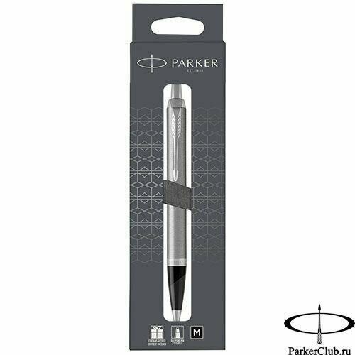 Ручка шариковая Parker "IM Core. Stainless Steel CT" хромированный корпус, синие чернила, в подарочной коробке