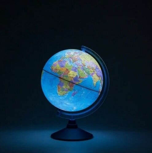 Глобус политический, рельефный d - 25 см, интерактивный с подсветкой, в комплекте очки виртуальной реальности (VR)