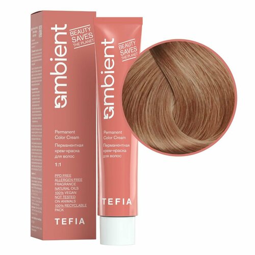 TEFIA Ambient 9.83 Перманентная крем-краска для волос / Очень светлый блондин коричнево-золотистый, 60 мл tefia крем краска перманентная ambient 7 83 блондин коричнево золотистый 60 мл