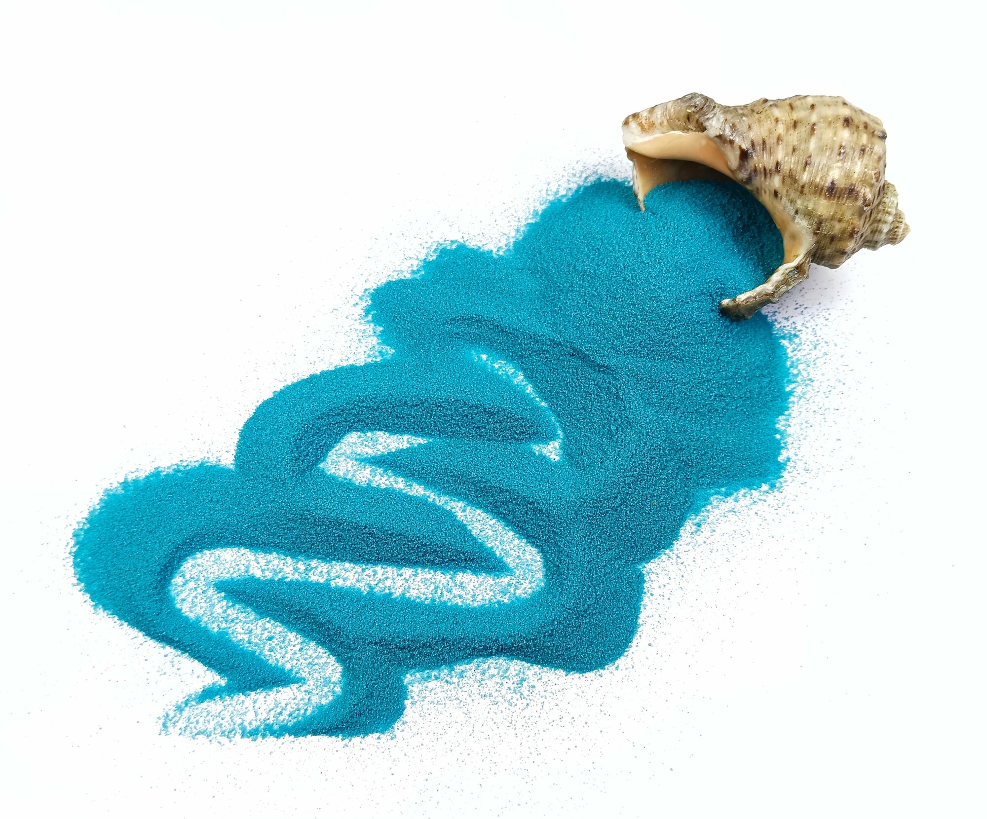 Песок Бирюзово-Голубой 0,1-0,3 мм АКД, 1кг