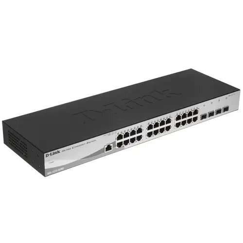 Коммутатор D-link DGS-1210-28/ME/A2B Gigabit Smart Switch with 24 10/100/1000Base-T ports and 4 Gigabit MiniGBIC (SFP) ports