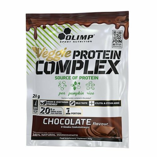 Вегги Растительный Протеин Веган Комплекс OLIMP VEGGIE PROTEIN COMPLEX 20 шт. * 28 гр. Шоколад mrm nutrition veggie elite performance protein ваниль 510 г 1 12 фунта