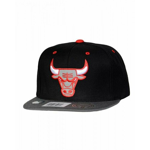 фото Бейсболка mitchell & ness, размер one size fits all, серый, черный