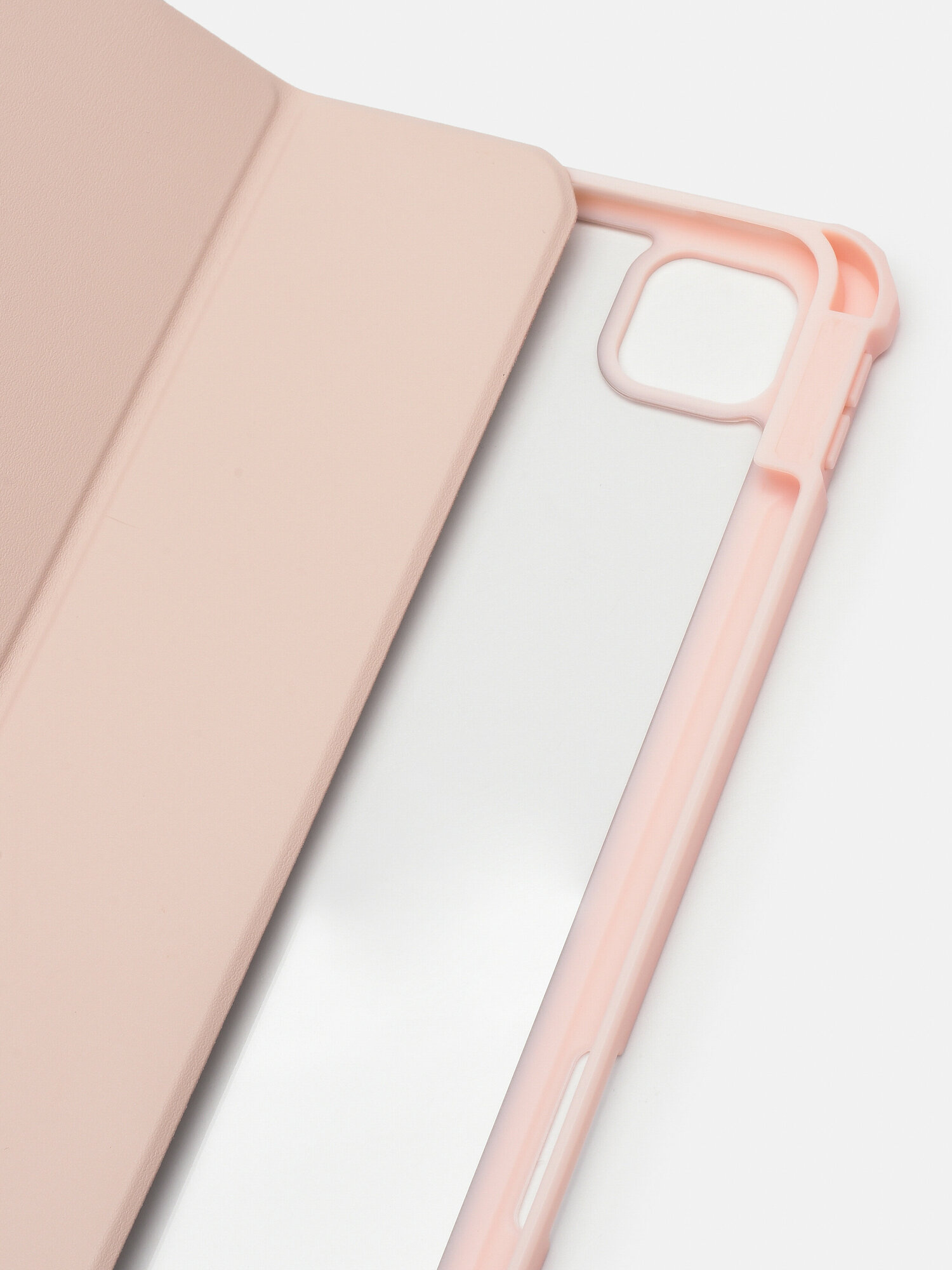 Чехол для планшета iPad Pro 11" (2022, 2021, 2020) с прозрачной задней стенкой и местом для стилуса, розовый