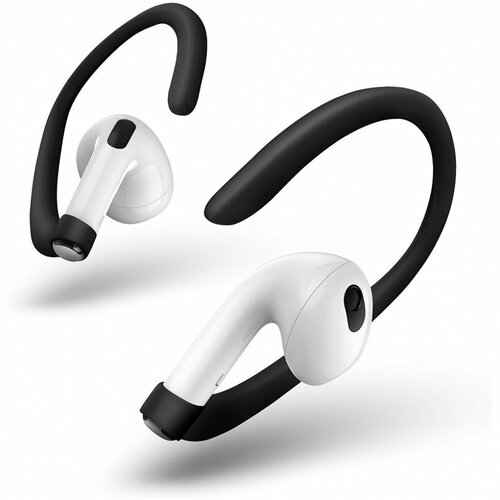 Крепление Uniq Loop sports ear hooks Dual pack для AirPods 3 (LSPORTSEHKS-WHTBLK), белый/черный