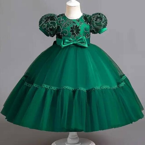 фото Платье, размер 110, зеленый laishi garment