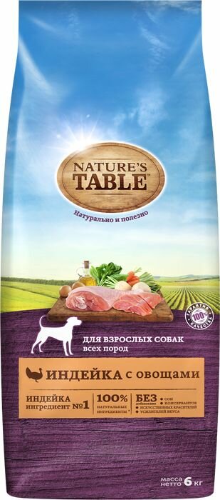 Сухой корм Nature’s Table™ для взрослых собак, курица/рис, 2.3кг Nature's Table™ - фото №18