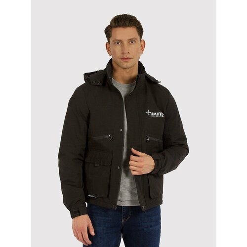  ветровка  демисезонная, силуэт свободный, размер 3XL, черный