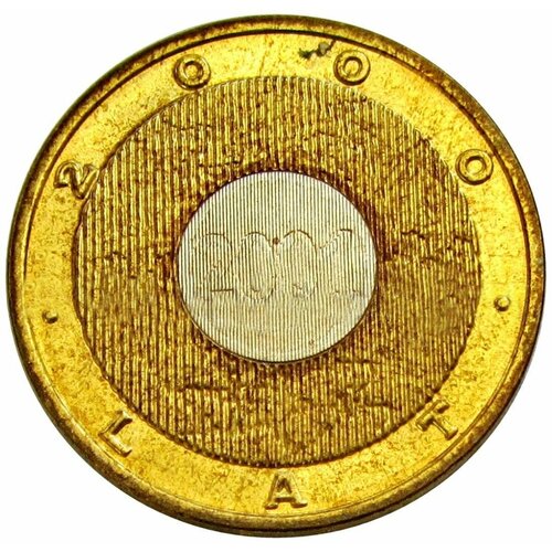 2 злотых 2000 Польша, Смена Тысячелетия, UNC клуб нумизмат монета 10 злотых польши 2000 года серебро миллениум