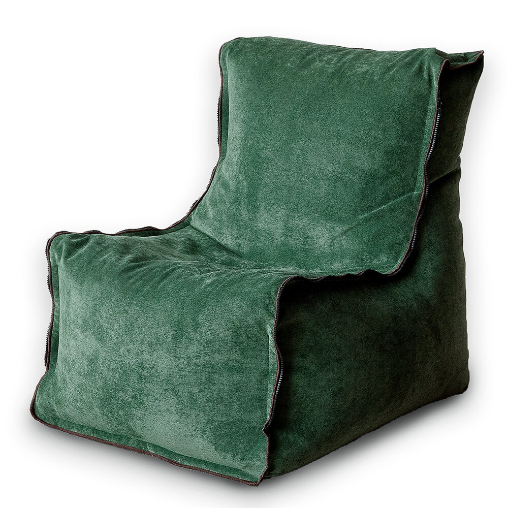 Bean Joy бескаркасное кресло Лофт, размер ХXXХL, микровельвет, зеленый