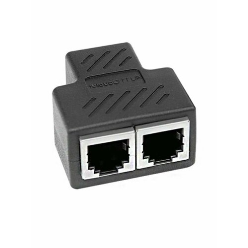 Разветвитель для телефона RJ-11 2 гн черный