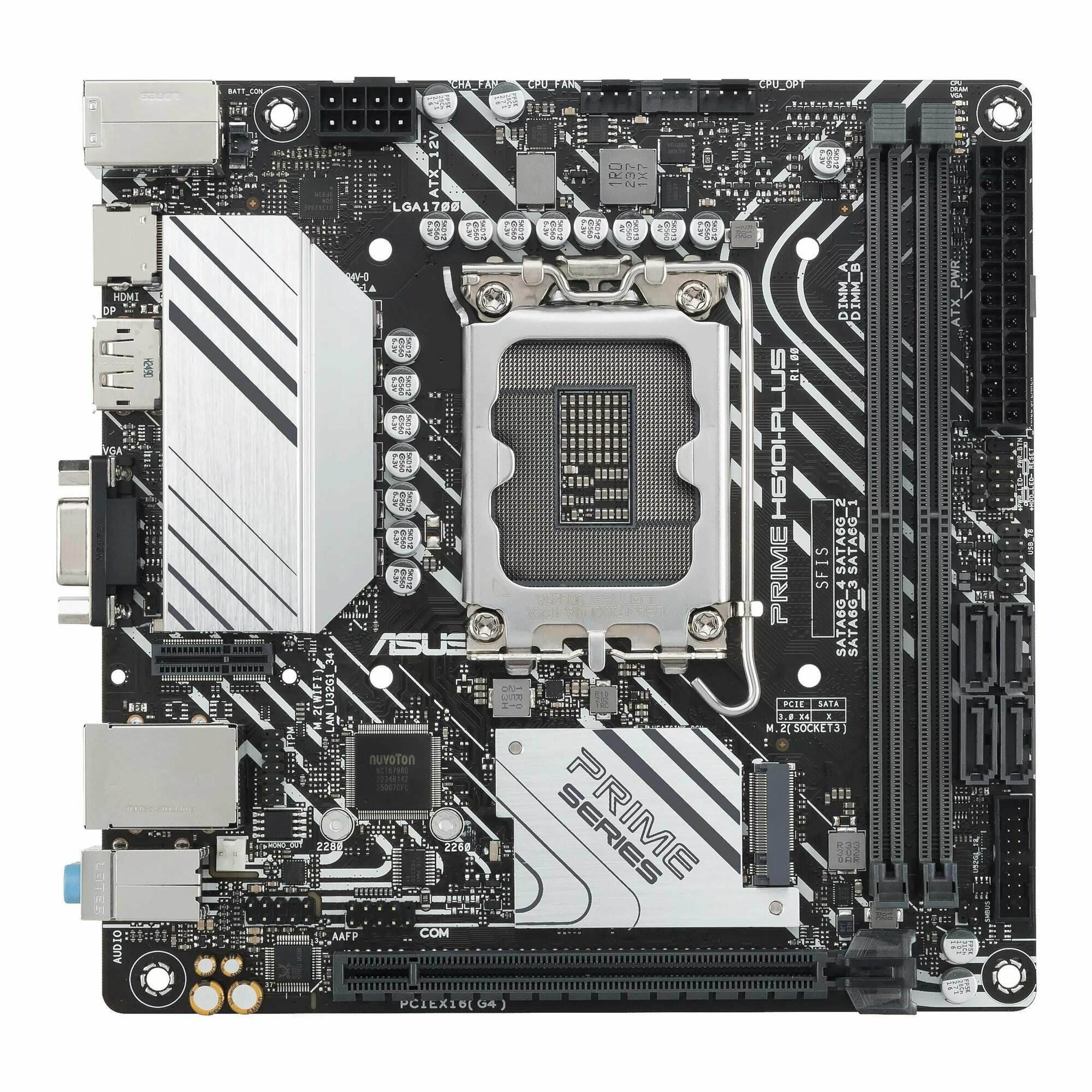 Материнская плата ASUS PRIME H610I-PLUS-CSM LGA1700 H610 USB32 GEN 1 Mini-ITX