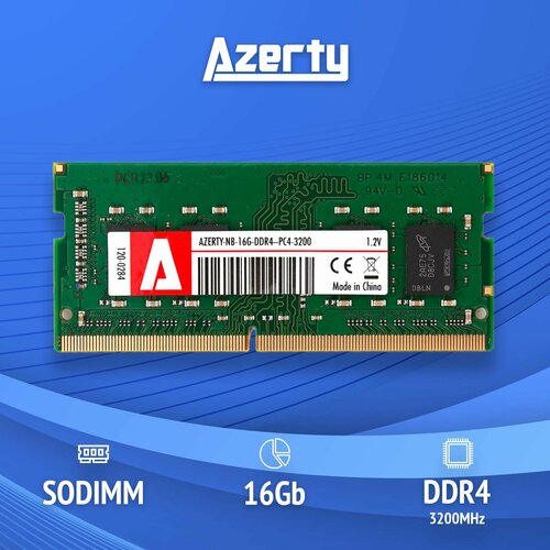 Оперативная память Azerty SODIMM DDR4 16Gb 3200 MHz 392000₽