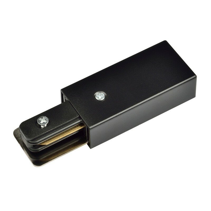 Однофазные трековые системы Volpe UBX-Q121 K01 BLACK 1 POLYBAG Ввод питания для шинопровода цена за 1 шт