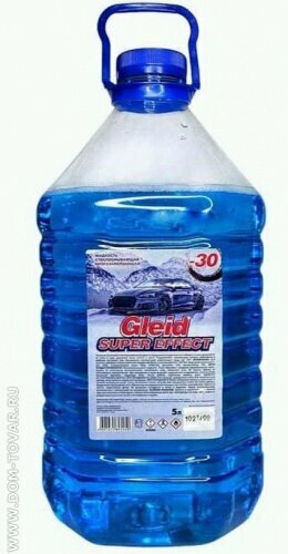 Жидкость для стеклоомывателя Gleid Super effect, -30°C, 5 л, 1 шт — фото 4