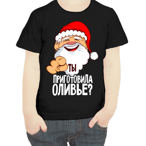 фото Футболка , размер 104, черный нет бренда