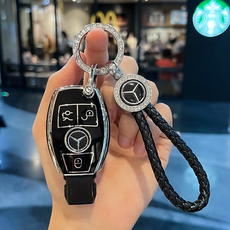 Чехол для ключа Mercedes-Benz с брелком / Чехол для ключа рыбка Мерседес брелок Mercedes Benz AMG