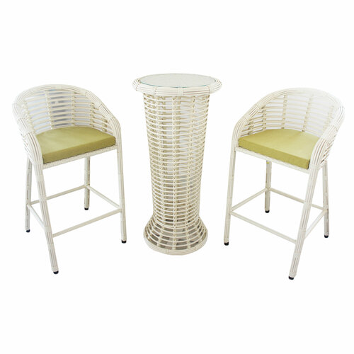 LELE Комплект Барный Массандра из трубки 10мм. Подходит для террасы, сада, кухни, кафе.