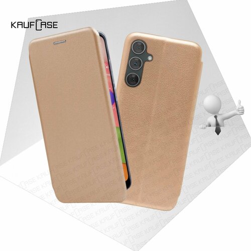 Чехол книжка KaufCase для телефона Samsung A05s (A057) (6.7), золото. Трансфомер чехол книжка kaufcase для телефона samsung a03s a037 6 5 розовое золото трансфомер