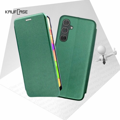 Чехол книжка KaufCase для телефона Samsung A54 5G (A546) (6.4), темно-зеленый. Трансфомер чехол книжка kaufcase для телефона samsung s20 ultra s988 6 9 темно зеленый трансфомер