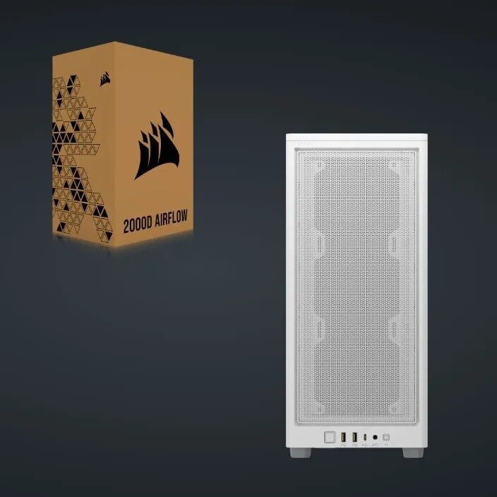 Компьютерный корпус Corsair iCUE 2000D RGB AIRFLOW Mini-ITX, белый цвет — фото 6