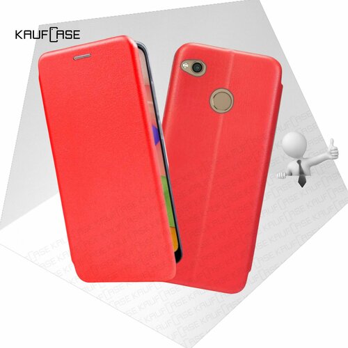 Чехол книжка KaufCase для телефона Xiaomi Redmi 4X (5), красный. Трансфомер чехол книжка kaufcase для телефона xiaomi redmi 9 6 53 красный трансфомер