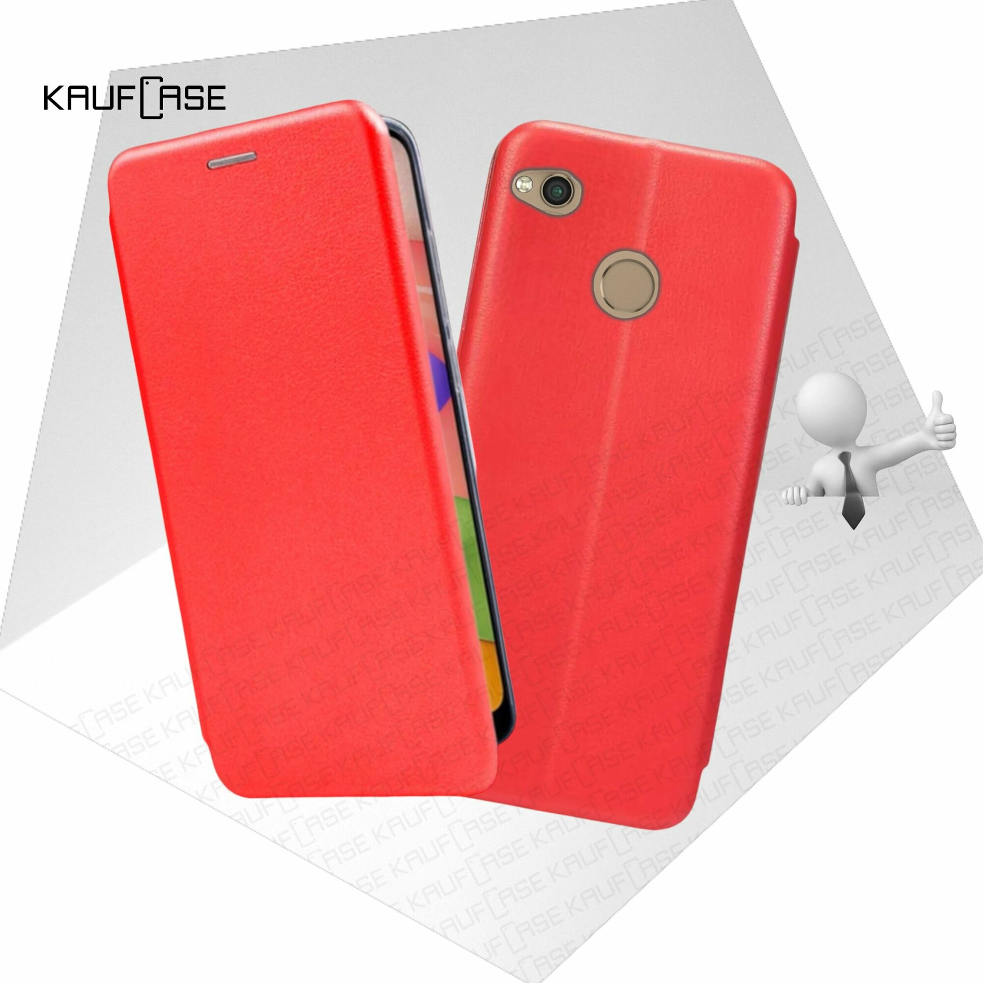 Чехол книжка KaufCase для телефона Xiaomi Redmi 4X (5"), красный. Трансфомер