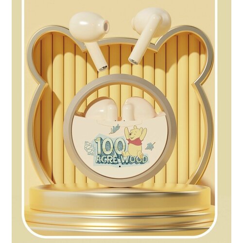 Наушники беспроводная Bluetooth гарнитура Disney дисней цвет золотистый Пух 189000₽