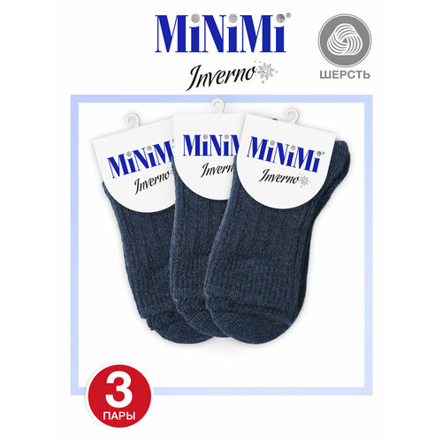 Носки MiNiMi, 3 пары, размер 35-38 (23-25), черный женские носки джой комплект 3 пары размер 35 38 23 25