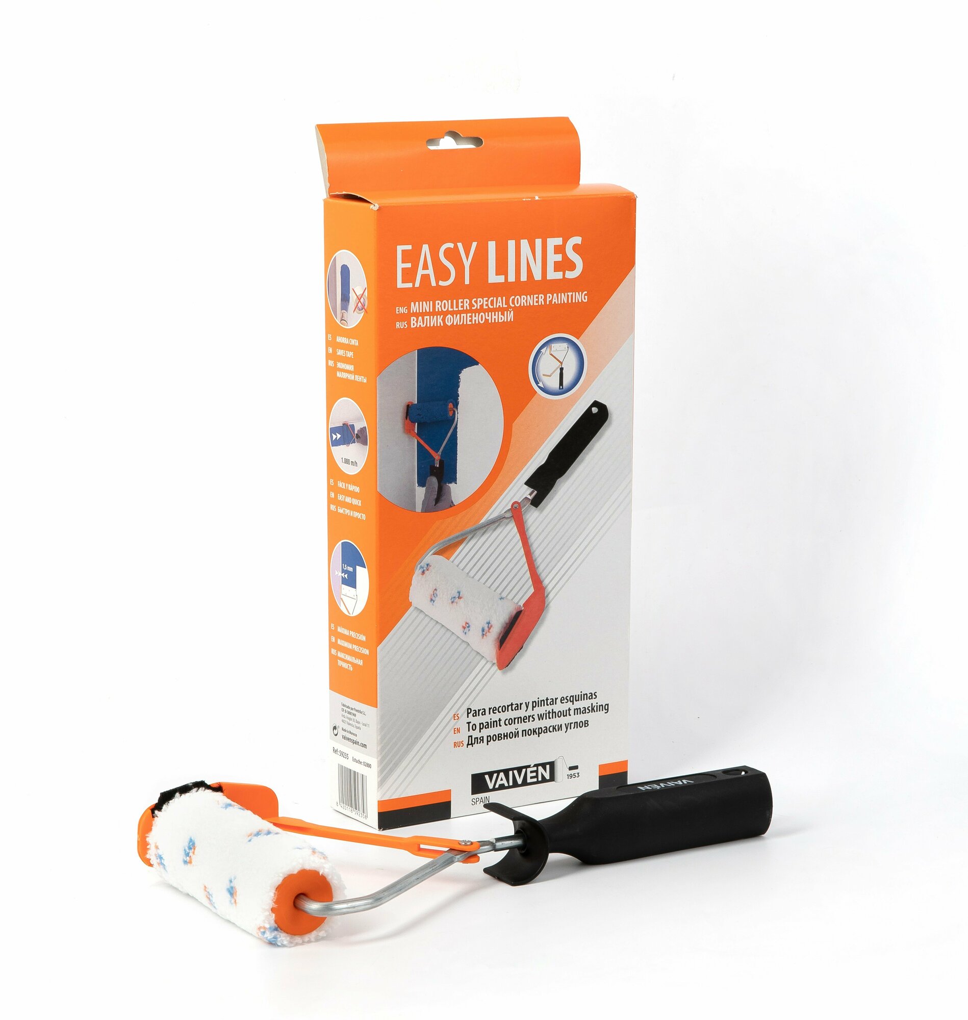 фото Валик Vaiven Easylines (в сборе), покраска стыков и углов для малярных работ