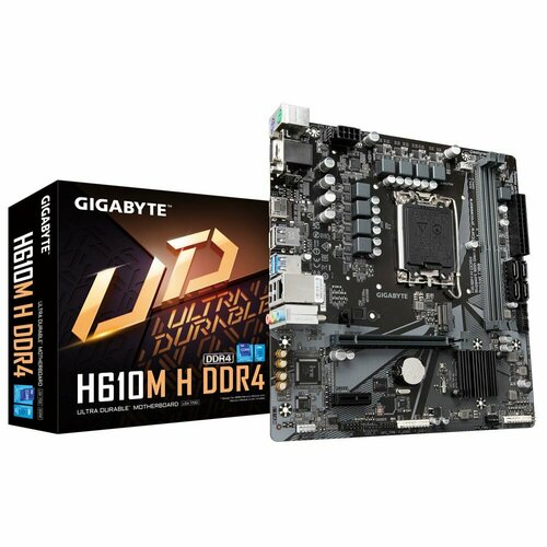 Материнская плата Gigabyte H610M H, Socket 1700, Intel H610, mATX