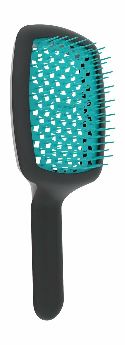 Расческа для влажных и запутанных волос Janeke Curvy M Hair Brush Black Turquoise