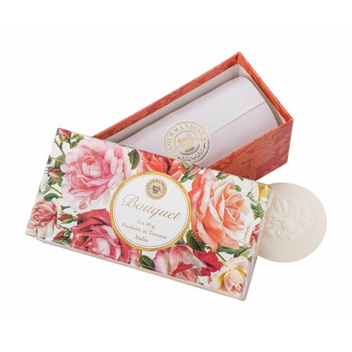 Набор натурального мыла с ароматом розы Gourmandise Savon Parfume Bouquet Set