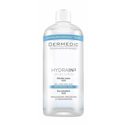 Мицеллярная вода 545 мл Dermedic Hydrain3 Hialuro Micellar Water H20 мицеллярная вода dermedic hydrain3 hialuro h2o 100 мл