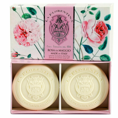 Набор мыла La Florentina Soap Rose of May Set подарочный набор мыла la florentina майская роза 2 шт 115 г