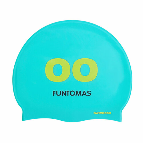 Силиконовая шапочка для плавания / бассейна SwimRoom Funtomas, цвет бирюзовый