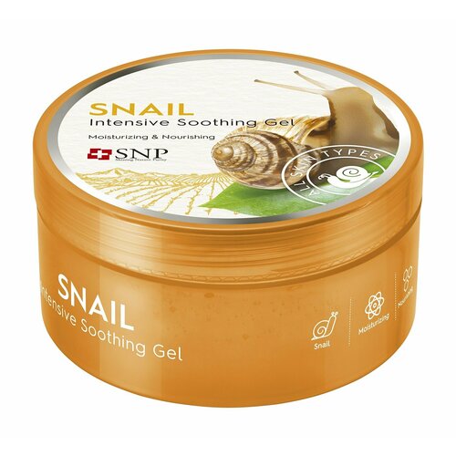 Увлажняющий гель для лица и тела с муцином улитки SNP Snail Intensive Soothing Gel