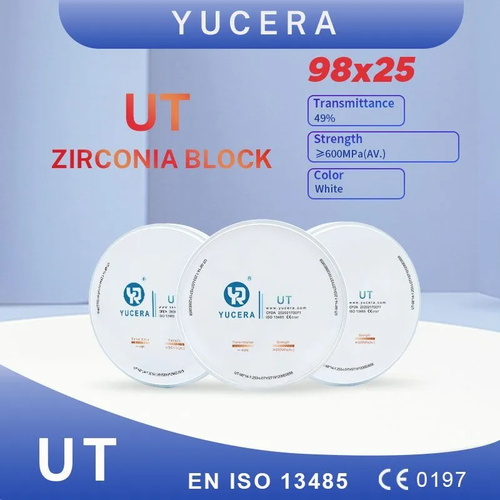 Стоматологический циркониевый блок Yucera UT White 98х25