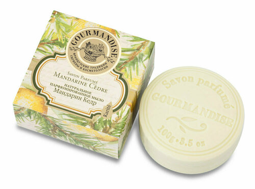 Натуральное мыло с ароматом мандарина и кедра Gourmandise Savon Parfume Mandarine Cedre