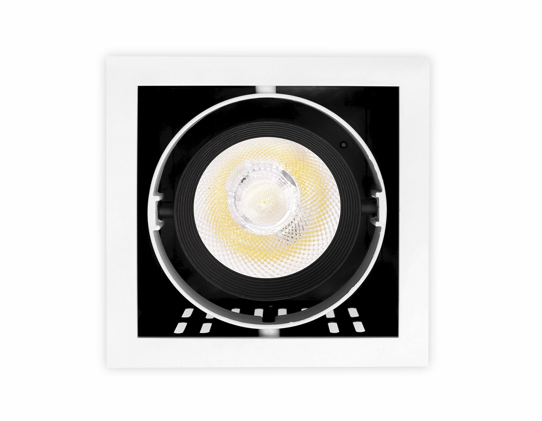 Карданный встраиваемый светодиодный светильник 12W 4200K, белый/черный - фотография № 6