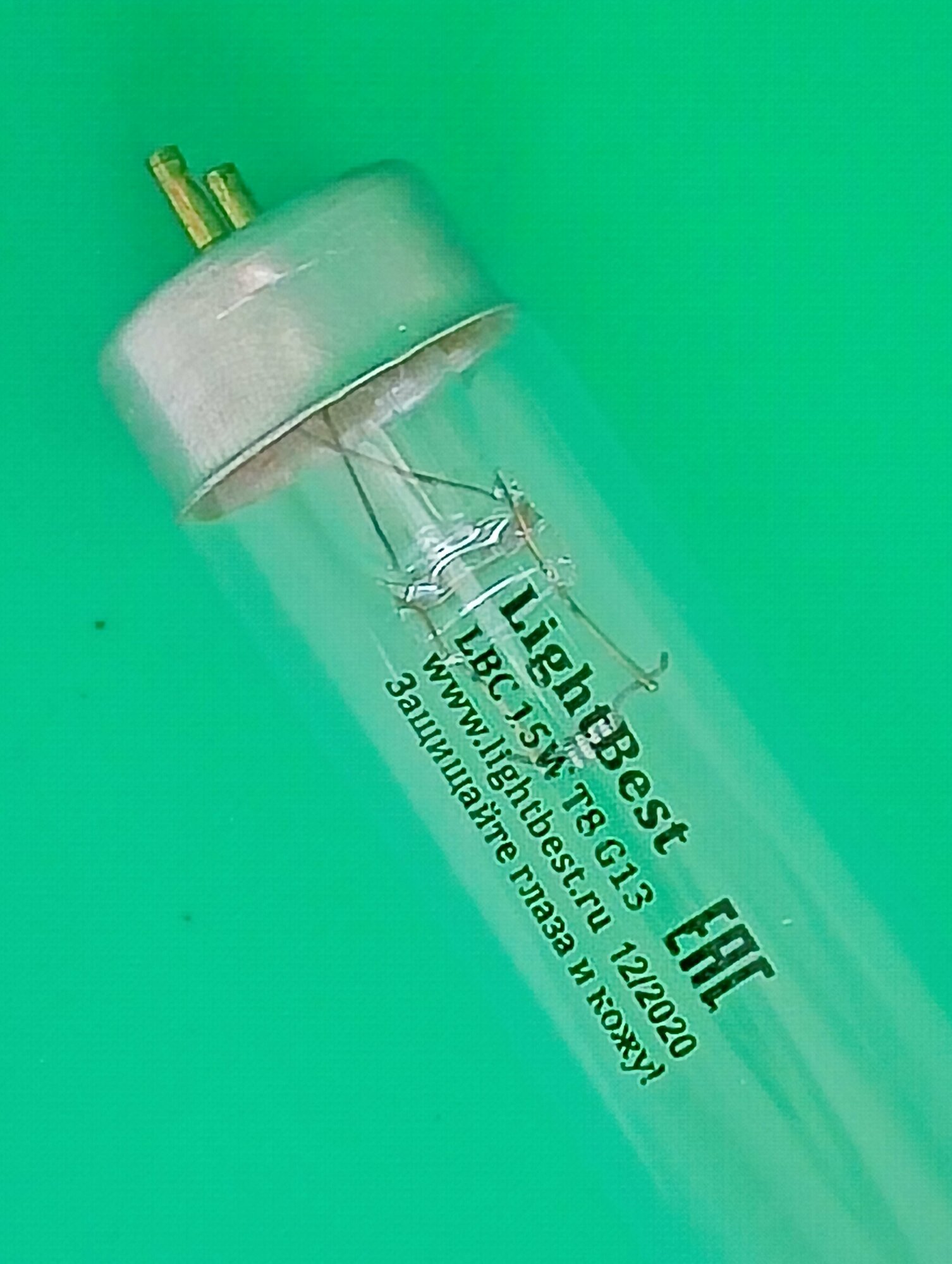 Лампа бактерицидная Т8 UVC 15W G13 ультрафиолетового излучения 254нм