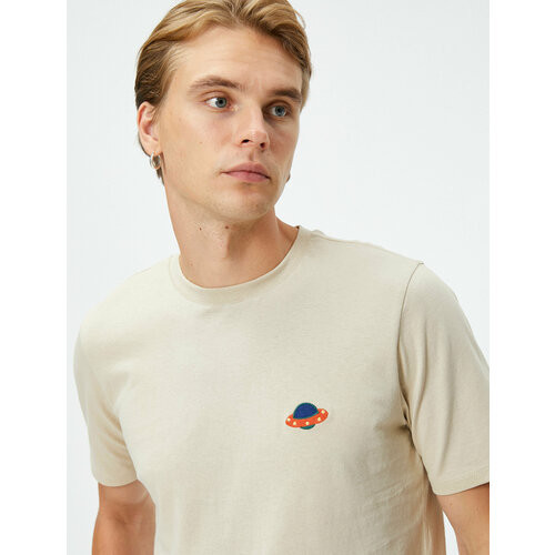 фото Футболка koton, размер l, бежевый