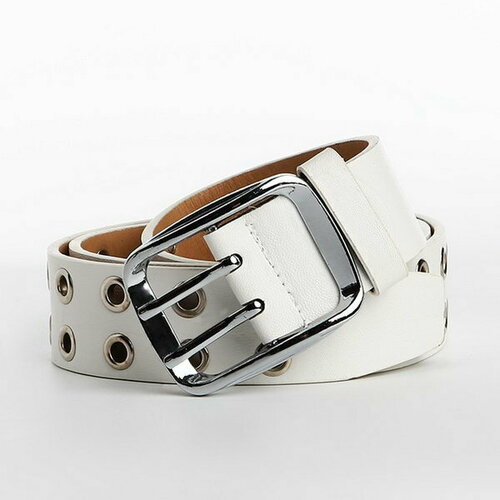 фото Ремень сима-ленд, размер 105, белый сима-лэнд