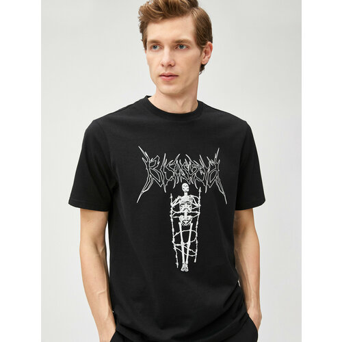 фото Футболка koton, размер l, черный