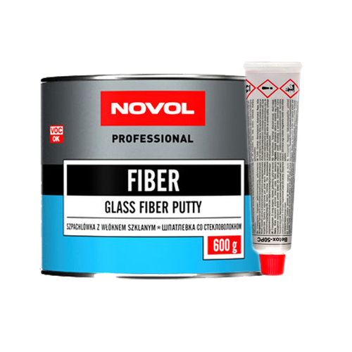 Шпатлёвка со стекловолокном Novol FIBER 0,6 кг