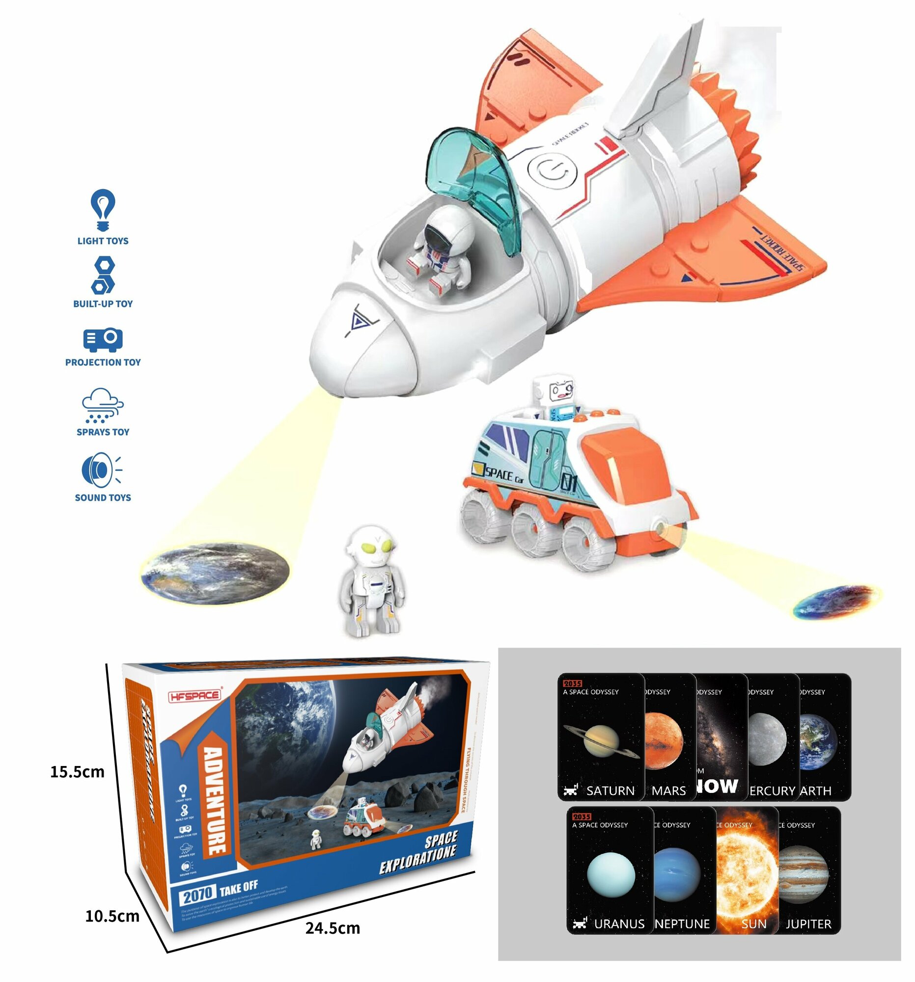 Набор 1TOY Шаттл и вездеход 2 в 1 Space Team II - фото №2