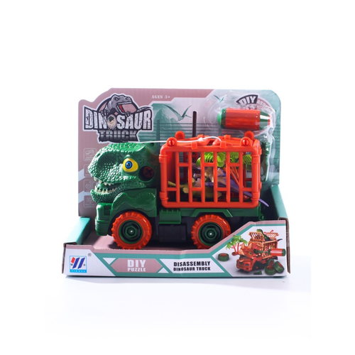 Машинка конструктор инерционная Limei Динозавр зелёный YH559-002DG